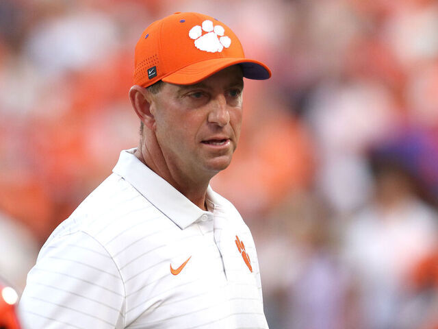 CLEMSON, SC - AUGUST 30: Clemson Tigers head coach Dabo Swinney during a college football game between the LSU Tigers and the Clemson Tigers on September 30, 2025, at Memorial Stadium in Clemson, S.C.