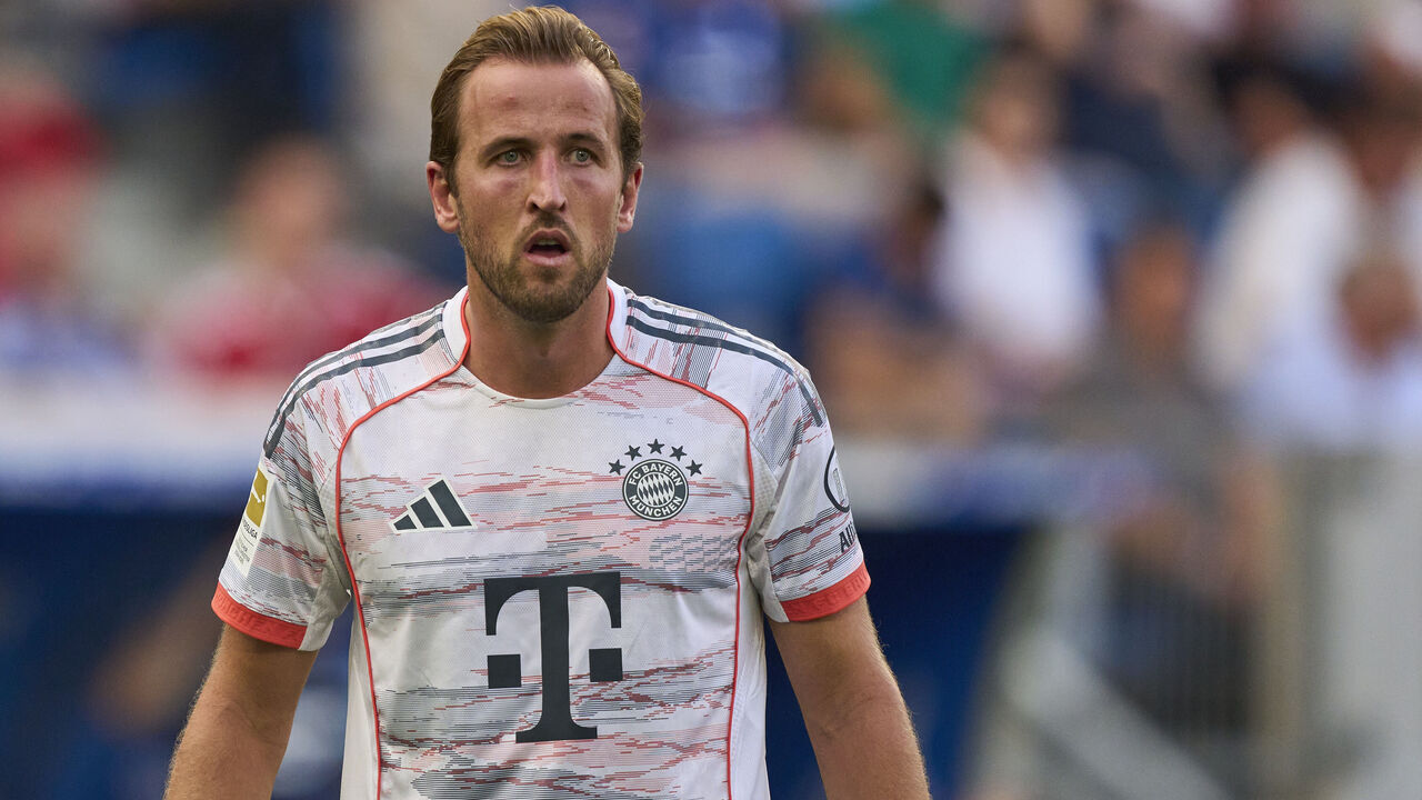 SINSHEIM, GERMANY - SEPTEMBER 20: Harry Kane of FC Bayern München reacts during the Bundesliga match between TSG Hoffenheim and FC Bayern München at PreZero-Arena on September 20, 2025 in Sinsheim, Germany.