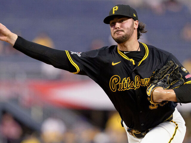 PITTSBURGH, PENNSYLVANIA - SEPTEMBER 16: Paul Skenes #30 of the Pittsburgh Pirates pitches in a game against the Chicago Cubs at PNC Park on September 16, 2025 in Pittsburgh, Pennsylvania.