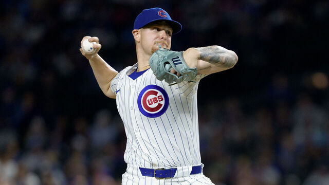 CHICAGO, ILLINOIS - SEPTEMBER 23: Cade Horton #22 of the Chicago Cubs pitches in a game against the New York Mets at Wrigley Field on September 23, 2025 in Chicago, Illinois.