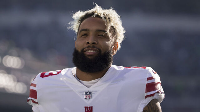 PHILADELPHIA, PA - NOVEMBER 25: Odell Beckham #13 of the New York Giants looks on prior to the game against the Philadelphia Eagles at Lincoln Financial Field on November 25, 2018 in Philadelphia, Pennsylvania.