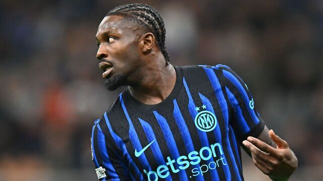 MILAN, ITALY - SEPTEMBER 30: Marcus Thuram of FC Internazionale looks on during the UEFA Champions League 2025/26 League Phase MD2 match between FC Internazionale Milano and SK Slavia Praha at Stadio San Siro on September 30, 2025 in Milan, Italy.