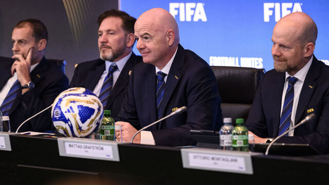 ZURICH, SWITZERLAND - OCTOBER 02: FIFA President Gianni Infantino during FIFA Council Meeting No.33 at the Home of FIFA on October 02, 2025 in Zurich, Switzerland.
