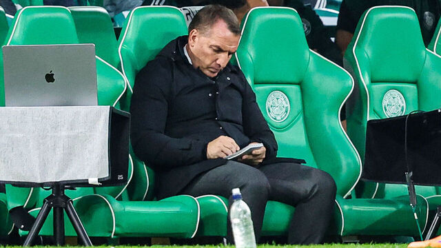 GLASGOW, SCOTLAND - OCTOBER 02: Celtic Manager Brendan Rodgers during a UEFA Europa League 2025/26 League Phase MD2 match between Celtic and SC Braga at Celtic Park, on October 02, 2025, in Glasgow, Scotland.