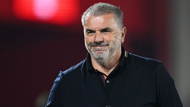 NOTTINGHAM, ENGLAND - OCTOBER 02: Ange Postecoglou, Manager of Nottingham Forest, looks on prior to the UEFA Europa League 2025/26 League Phase MD2 match between Nottingham Forest FC and FC Midtjylland at City Ground on October 02, 2025 in Nottingham, England.