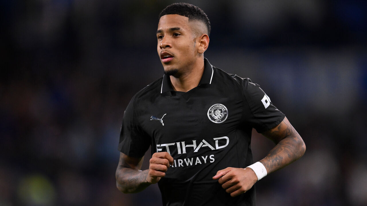 HUDDERSFIELD, ENGLAND - SEPTEMBER 24: Savinho of Manchester City during the Carabao Cup Third Round match between Huddersfield Town and Manchester City at Accu Stadium on September 24, 2025 in Huddersfield, England.