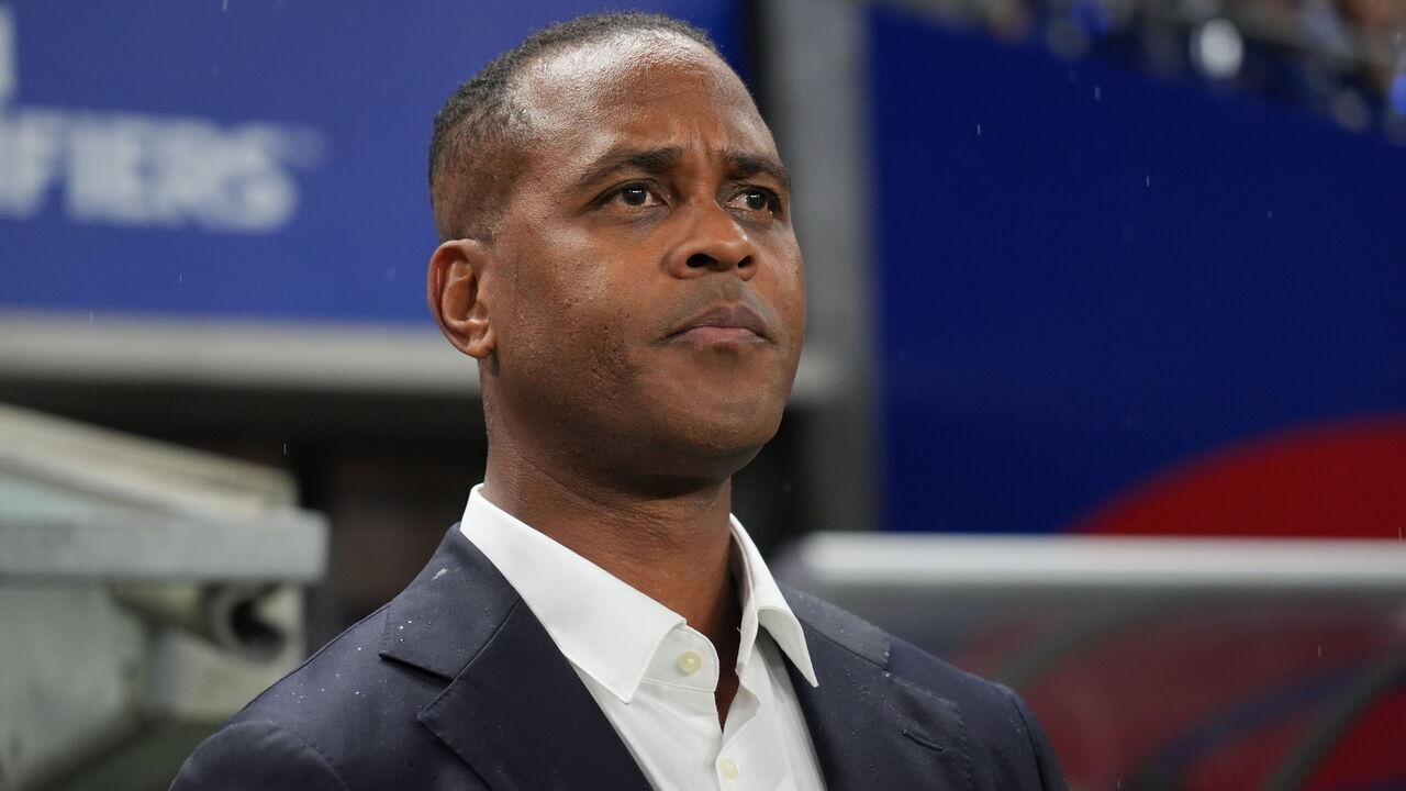 SUITA, JAPAN - JUNE 10: Indonesia head coach Patrick Kluivert looks on prior to the FIFA World Cup Asian Third Qualifier Group C match between Japan and Indonesia at Panasonic Stadium Suita on June 10, 2025 in Suita, Osaka, Japan.