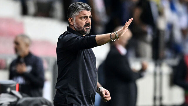 DEBRECEN, HUNGARY - SEPTEMBER 08: Gennaro Gattuso of Italy coach reacts during the FIFA World Cup 2026 qualifier match between Israel and Italy at Nagyerdei Stadion on September 08, 2025 in Debrecen, Hungary.