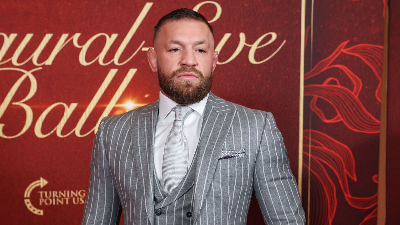 WASHINGTON, DC - JANUARY 19: Conor McGregor walks the red carpet at the Turning Point USA Inaugural-Eve Ball at the Salamander Hotel on January 19, 2025 in Washington, DC.