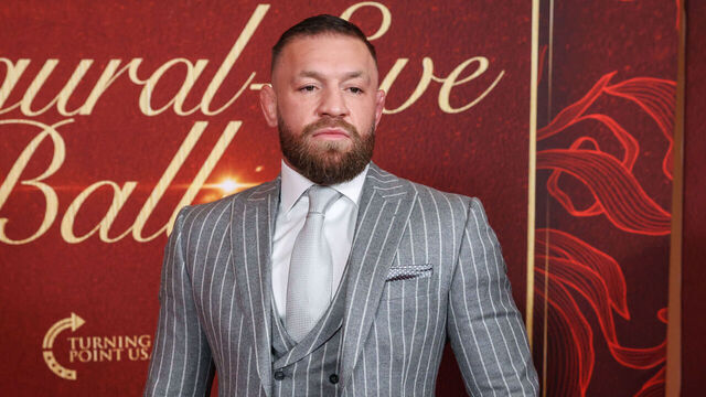 WASHINGTON, DC - JANUARY 19: Conor McGregor walks the red carpet at the Turning Point USA Inaugural-Eve Ball at the Salamander Hotel on January 19, 2025 in Washington, DC.
