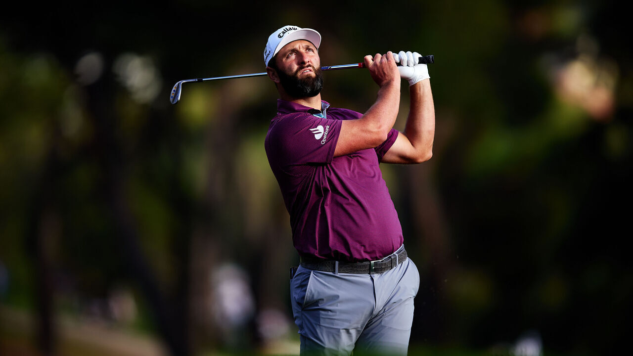 MADRID, SPAIN - OCTOBER 10: Jon Rahm of Spain hits a shot on day two of the Open de España presented by Madrid 2025 at Club de Campo Villa de Madrid on October 10, 2025 in Madrid, Spain.