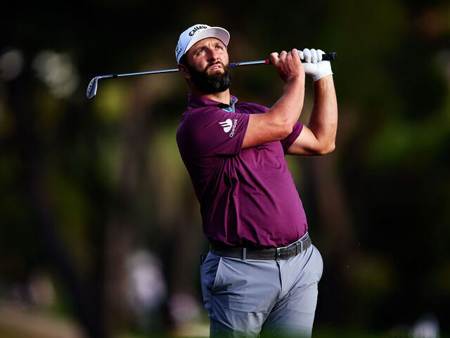 MADRID, SPAIN - OCTOBER 10: Jon Rahm of Spain hits a shot on day two of the Open de España presented by Madrid 2025 at Club de Campo Villa de Madrid on October 10, 2025 in Madrid, Spain.