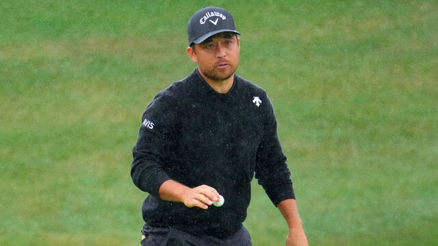 YOKOHAMA, JAPAN - OCTOBER 11: Xander Schauffele of the United States acknowledges the gallery on the 7th green during the third round of the Baycurrent Classic Presented by LEXUS at Yokohama Country Club on October 11, 2025 in Yokohama, Japan.