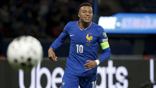 PARIS, FRANCE - OCTOBER 10: Kylian Mbappe of France during the FIFA World Cup 2026 qualifier football match between France and Azerbaijan at Parc des Princes stadium on October 10, 2025 in Paris, France.