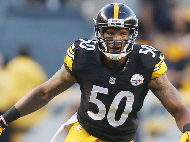 Pittsburgh Steelers inside linebacker Ryan Shazier (50) celebrates the win  against the Baltimore Ravens on December 25, 2016. The 31-27 win over the  Ravens clinches the AFC North for the Steelers. Photo