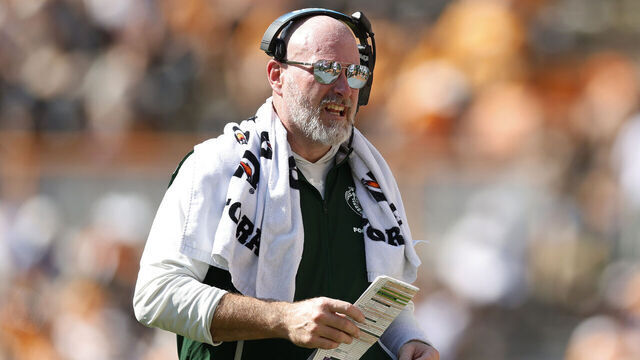 KNOXVILLE, TENNESSEE - SEPTEMBER 20: Head Coach Trent Dilfer of the UAB Blazers looks on during the second half of the game against the Tennessee Volunteers at Neyland Stadium on September 20, 2025 in Knoxville, Tennessee.