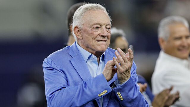 ARLINGTON, TX - AUGUST 22: Dallas Cowboys owner and GM Jerry Jones mingles with fans before the preseason game between the Dallas Cowboys and the Atlanta Falcons on August 22, 2025 at AT&T Stadium in Arlington, Texas.