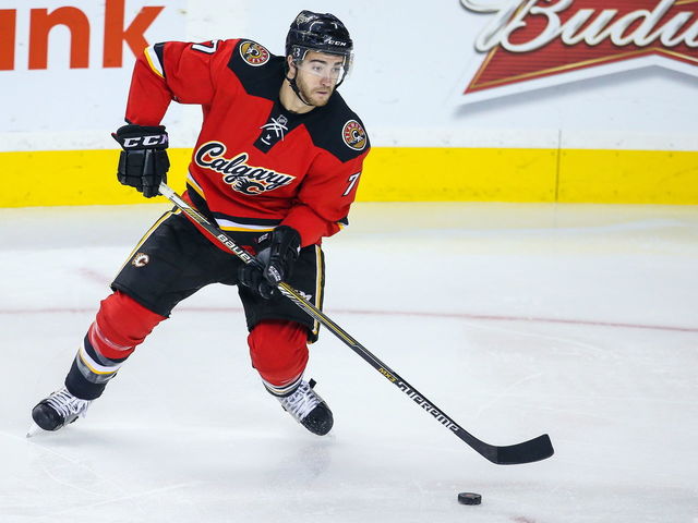 Flames' Brodie week to week after breaking bone in hand