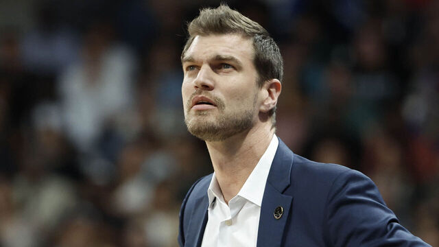 PARIS, FRANCE - JUNE 15: Coach of Paris Basketball Tiago Splitter during the Betclic Elite 2024/2025 Playoffs Finals Match 1 between Paris Basketball and AS Monaco Basket (Roca Team) at Adidas Arena on June 15, 2025 in Paris, France.