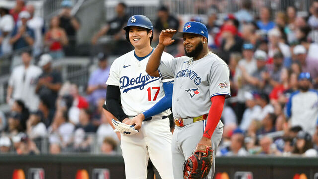 ATLANTA, GEORGIA - JULY 15: Shohei Ohtani #17 of the Los Angeles Dodgers looks on during the first inning of the MLB All-Star Game at Truist Park on July 15, 2025 in Atlanta, Georgia.