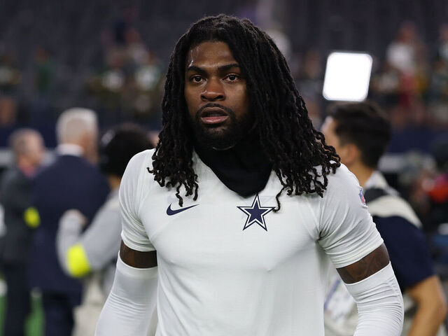 ARLINGTON, TEXAS - SEPTEMBER 28: Trevon Diggs #7 of the Dallas Cowboys leaves the field following a game against the Green Bay Packers at AT&T Stadium on September 28, 2025 in Arlington, Texas.