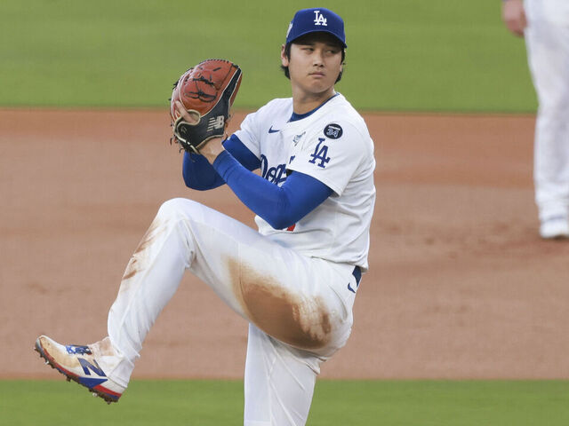 LOS ANGELES, CA - OCTOBER 28: Shohei Ohtani #17 of the Los Angeles Dodgers pitches during Game Four of the 2025 World Series presented by Capital One between the Toronto Blue Jays and the Los Angeles Dodgers at Dodger Stadium on Tuesday, October 28, 2025 in Los Angeles, California.