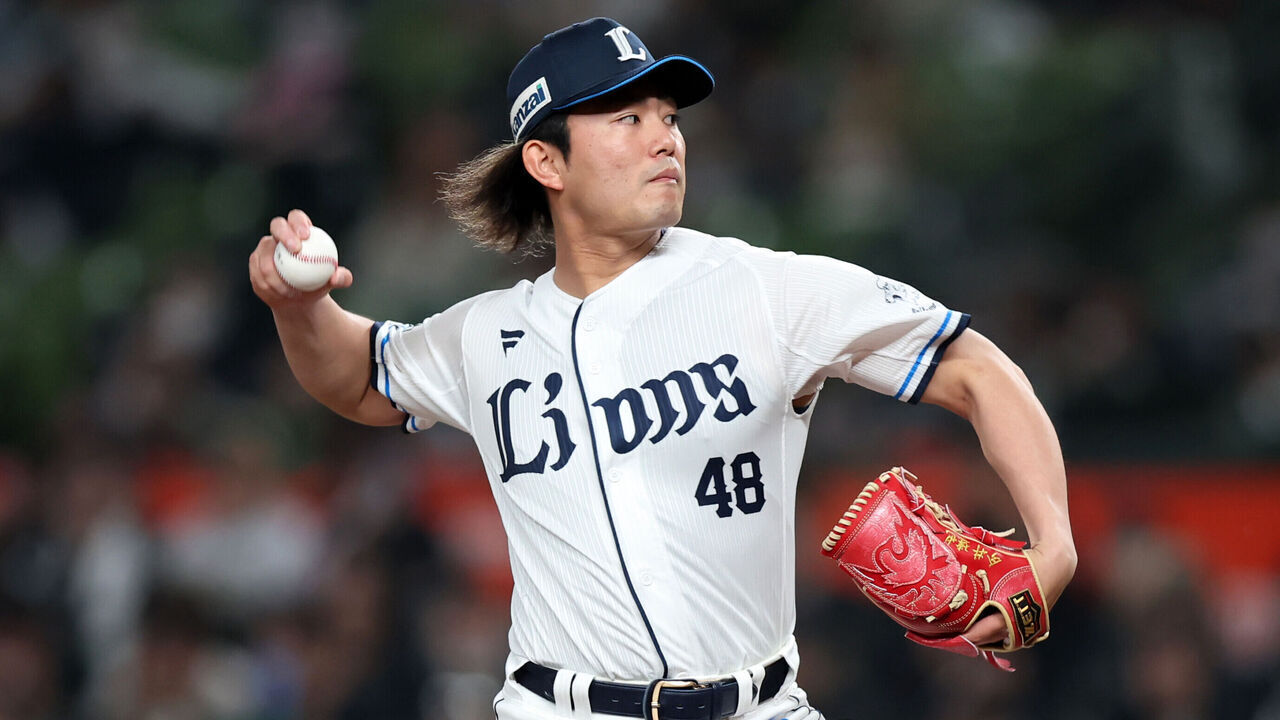 TOKOROZAWA, JAPAN - APRIL 25: Tatsuya Imai of Saitama Seibu Lions throws against Orix Buffaloes at Belluna Dome on April 25, 2025 in Tokorozawa, Saitama, Japan.