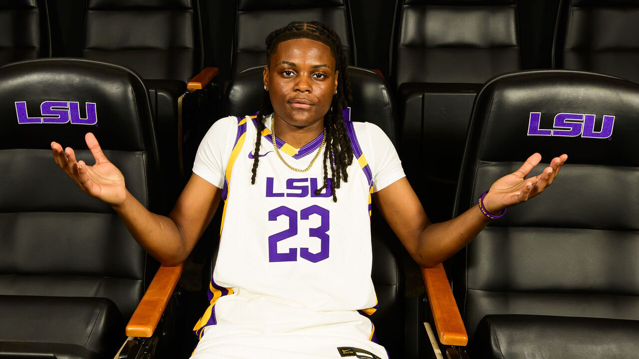 BATON ROUGE, LOUISIANA - SEPTEMBER 10: MiLaysia Fulwiley #23 of the LSU Tigers poses for a portrait on media day in the Pete Maravich Assembly Center on September 10, 2025 in Baton Rouge, Louisiana. (Photo by Kristen Young/University Images via Getty Images}
