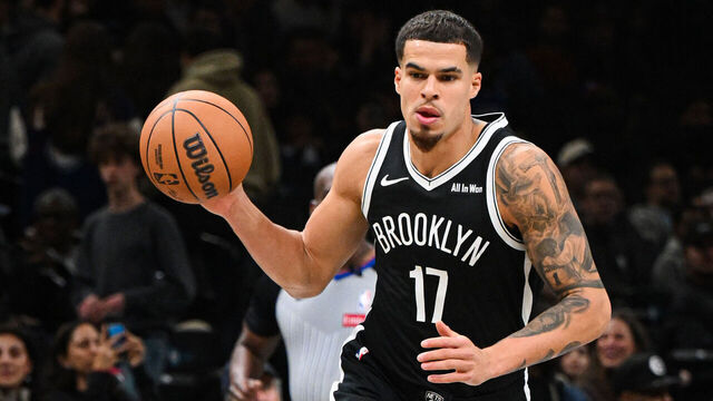 BROOKLYN, NY - NOVEMBER 2: Michael Porter Jr. #17 of the Brooklyn Nets dribbles the ball during the game against the Philadelphia 76ers on November 2, 2025 at Barclays Center in Brooklyn, New York. Mandatory Copyright Notice: Copyright 2025 NBAE