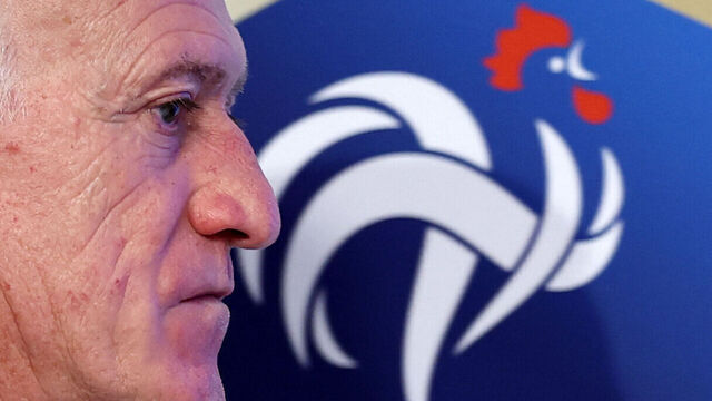 France's national football team head coach Didier Deschamps arrives to hold a press conference to announce his list of players for the FIFA World Cup 2026 qualifiers against Ukraine and Azerbaijan in Paris on November 6, 2025.