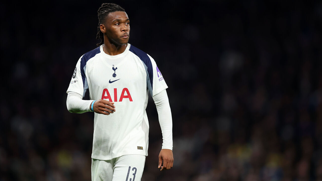 LONDON, ENGLAND - NOVEMBER 04: Destiny Udogie of Tottenham Hotspur during the UEFA Champions League 2025/26 League Phase MD4 match between Tottenham Hotspur and F.C. Copenhagen at Tottenham Hotspur Stadium on November 04, 2025 in London, England.