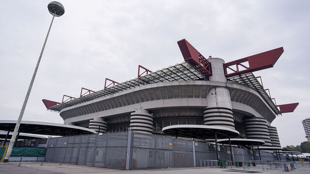 MILAN, ITALY - OCTOBER 29: General view outside the stadium San Siro prior to the Serie A match between FC Internazionale and ACF Fiorentina at Giuseppe Meazza Stadium on October 29, 2025 in Milan, Italy.