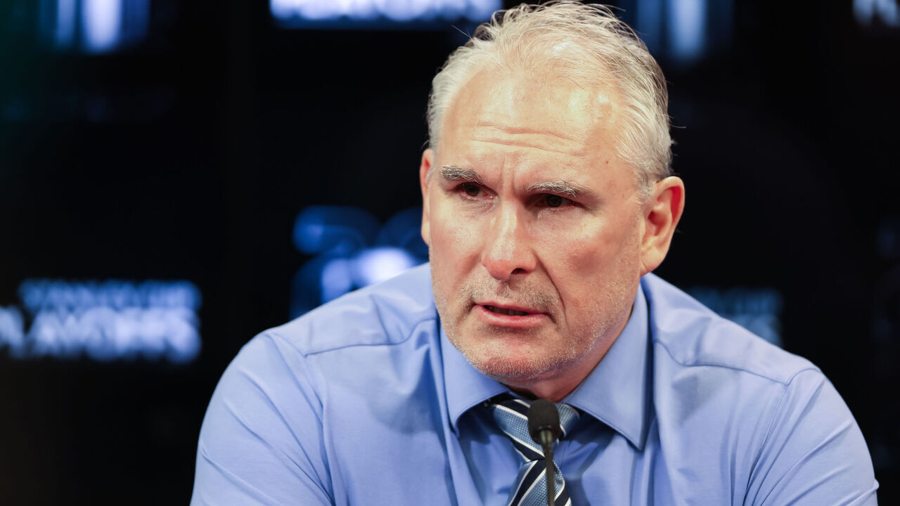 OTTAWA, ON - APRIL 24: Toronto Maple Leafs Head Coach Craig Berube addresses the media after Game Three of the First Round of the 2025 Stanley Cup Playoffs between the Toronto Maple Leafs and Ottawa Senators on April 24, 2025, at Canadian Tire Centre in Ottawa, ON, Canada.