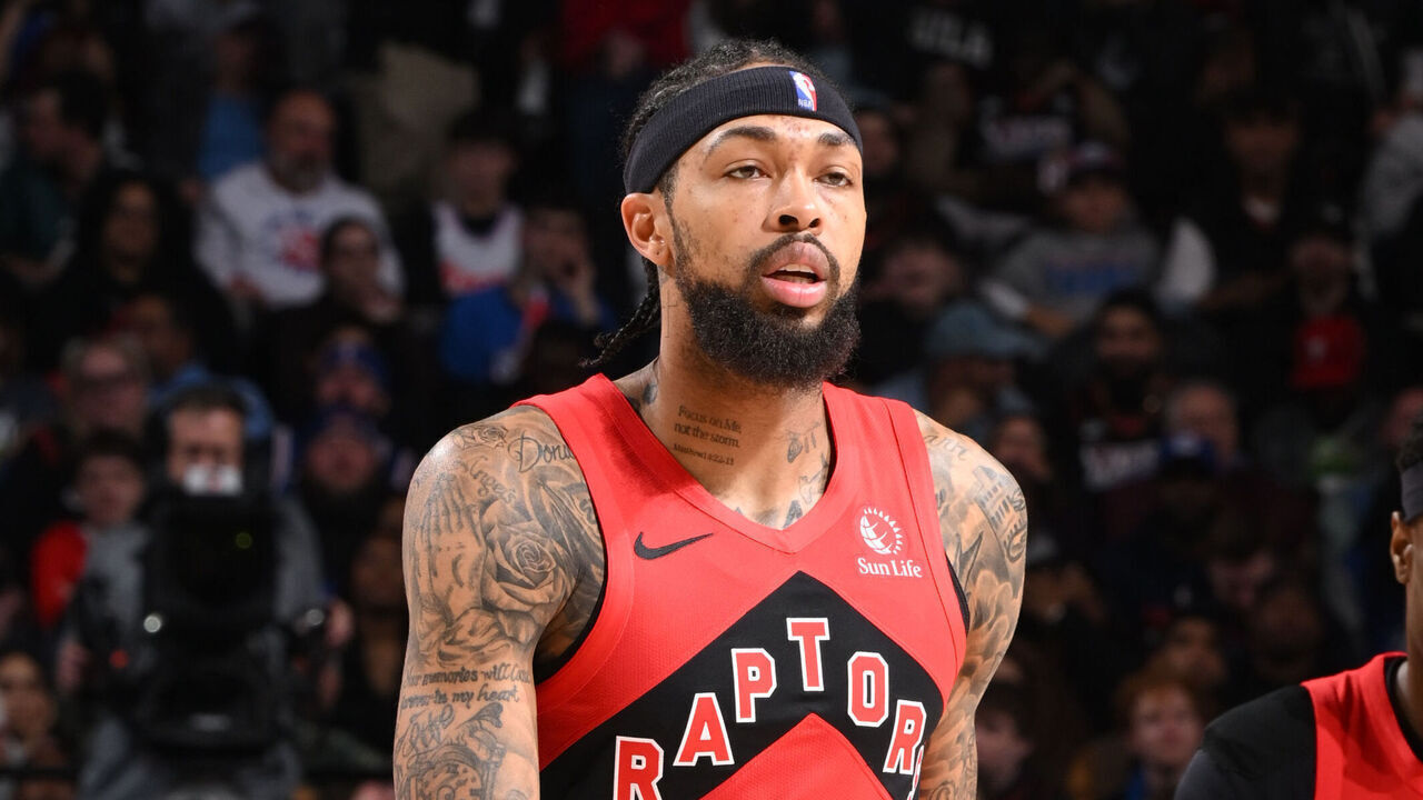 PHILADELPHIA, PA - NOVEMBER 8: Brandon Ingram #3 of the Toronto Raptors looks on during the game against the Philadelphia 76ers on November 8, 2025 at the Wells Fargo Center in Philadelphia, Pennsylvania NOTE TO USER: User expressly acknowledges and agrees that, by downloading and/or using this Photograph, user is consenting to the terms and conditions of the Getty Images License Agreement. Mandatory Copyright Notice: Copyright 2025 NBAE