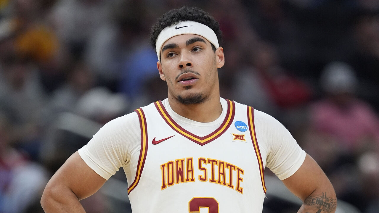 MILWAUKEE, WISCONSIN - MARCH 23: Tamin Lipsey #3 of the Iowa State Cyclones looks on against the Ole Miss Rebels during the second half in the second round of the NCAA Men's Basketball Tournament at Fiserv Forum on March 23, 2025 in Milwaukee, Wisconsin.