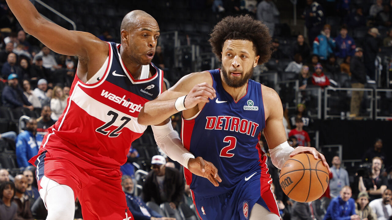 DETROIT, MI - NOVEMBER 10: Cade Cunningham #2 of the Detroit Pistons dribbles the ball during the game against the Washington Wizards on November 10, 2025 at Little Caesars Arena in Detroit, Michigan. NOTE TO USER: User expressly acknowledges and agrees that, by downloading and/or using this photograph, User is consenting to the terms and conditions of the Getty Images License Agreement. Mandatory Copyright Notice: Copyright 2025 NBAE