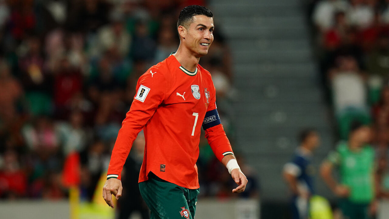 LISBON, PORTUGAL - OCTOBER 14: Cristiano Ronaldo of Portugal during the FIFA World Cup 2026 Qualifier match between Portugal and Hungary at Estadio Jose Alvalade on October 14, 2025 in Lisbon, Portugal.