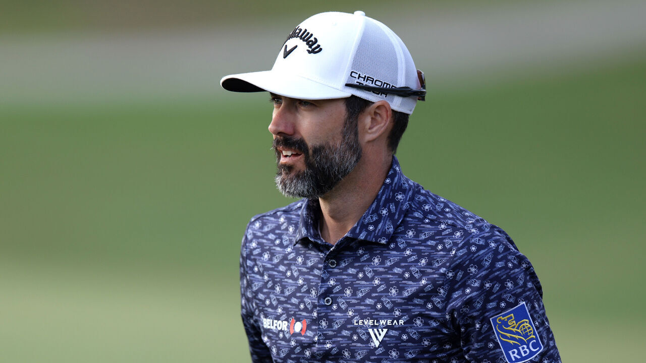 SOUTHAMPTON, BERMUDA - NOVEMBER 13: Adam Hadwin of Canada looks on from the 17th green during the first round of the Butterfield Bermuda Championship 2025 at Port Royal Golf Course on November 13, 2025 in Southampton, Bermuda.