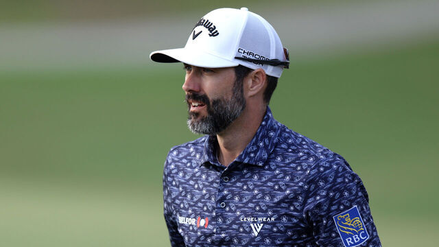 SOUTHAMPTON, BERMUDA - NOVEMBER 13: Adam Hadwin of Canada looks on from the 17th green during the first round of the Butterfield Bermuda Championship 2025 at Port Royal Golf Course on November 13, 2025 in Southampton, Bermuda.