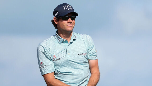SOUTHAMPTON, BERMUDA - NOVEMBER 13: Adam Schenk of the United States plays his shot from the 10th tee during the first round of the Butterfield Bermuda Championship 2025 at Port Royal Golf Course on November 13, 2025 in Southampton, Bermuda.