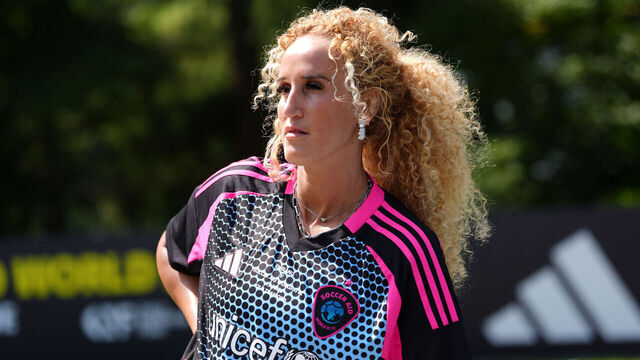 World XI'S Kheira Hamraoui during a training session at Champneys Tring ahead of the Soccer Aid for UNICEF 2025 match on Sunday. Picture date: Friday June 13th, 2025.