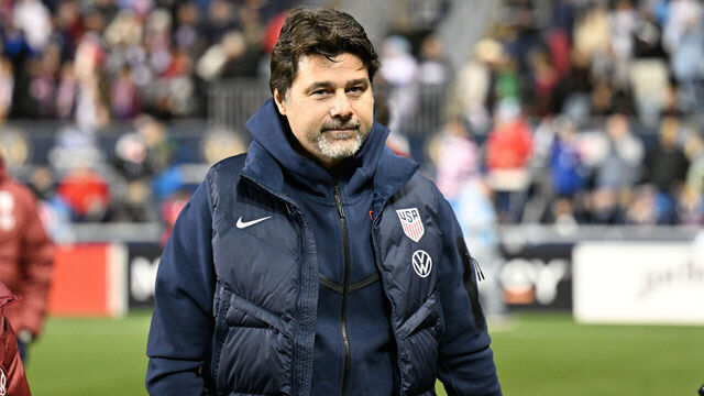 CHESTER, PA - NOVEMBER 15: United States head coach Mauricio Pochettino looks on during the international friendly match between Paraguay Men's national team and the United States of America Men's national team on November 15th, 2025 at Subaru Park in Chester, PA.