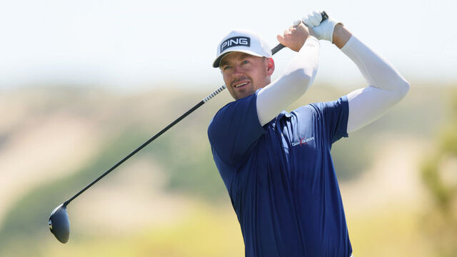 CABO SAN LUCAS, MEXICO - NOVEMBER 08: Victor Perez of France hits his tee shot on the sixth hole during the third round of the World Wide Technology Championship 2025 at El Cardonal at Diamante on November 08, 2025 in Cabo San Lucas, Mexico.