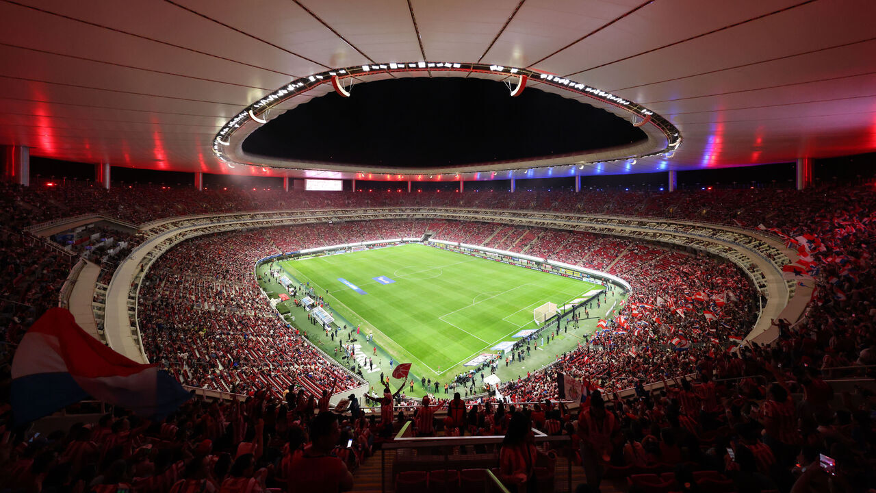 GUADALAJARA, MEXICO - OCTOBER 25: General view of the stadium during the 15th round match between Chivas and Atlas as part of the Torneo Apertura 2025 Liga MX at Estadio Jalisco on October 25, 2025 in Guadalajara, Mexico.