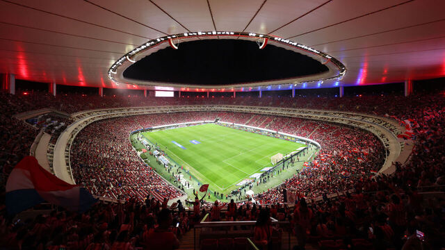 GUADALAJARA, MEXICO - OCTOBER 25: General view of the stadium during the 15th round match between Chivas and Atlas as part of the Torneo Apertura 2025 Liga MX at Estadio Jalisco on October 25, 2025 in Guadalajara, Mexico.