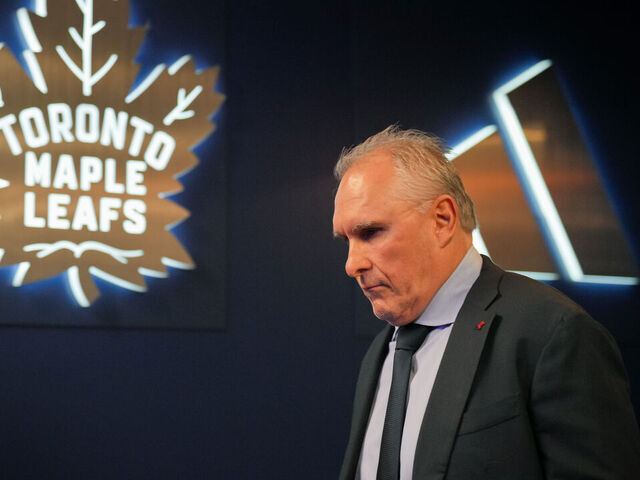 TORONTO, CANADA - NOVEMBER 18: Head Coach of the Toronto Maple Leafs Craig Berube during a game against the St. Louis Blues at Scotiabank Arena on November 18, 2025 in Toronto, Ontario, Canada.