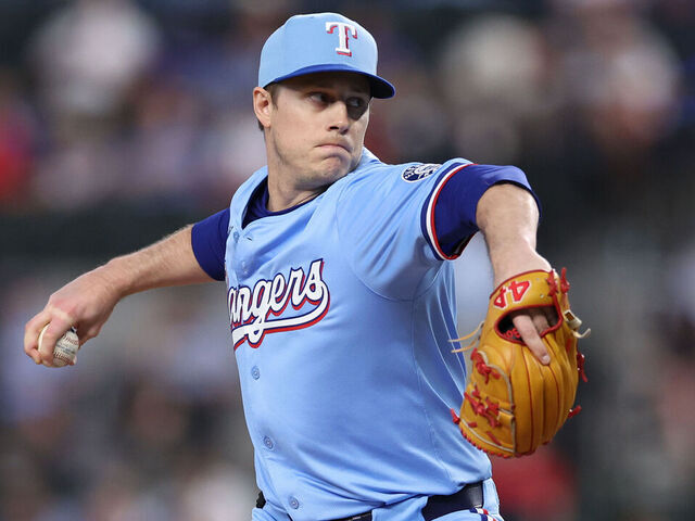 ARLINGTON, TEXAS - SEPTEMBER 21: Phil Maton #88 of the Texas Rangers pitches during the ninth inning against the Miami Marlins at Globe Life Field on September 21, 2025 in Arlington, Texas.