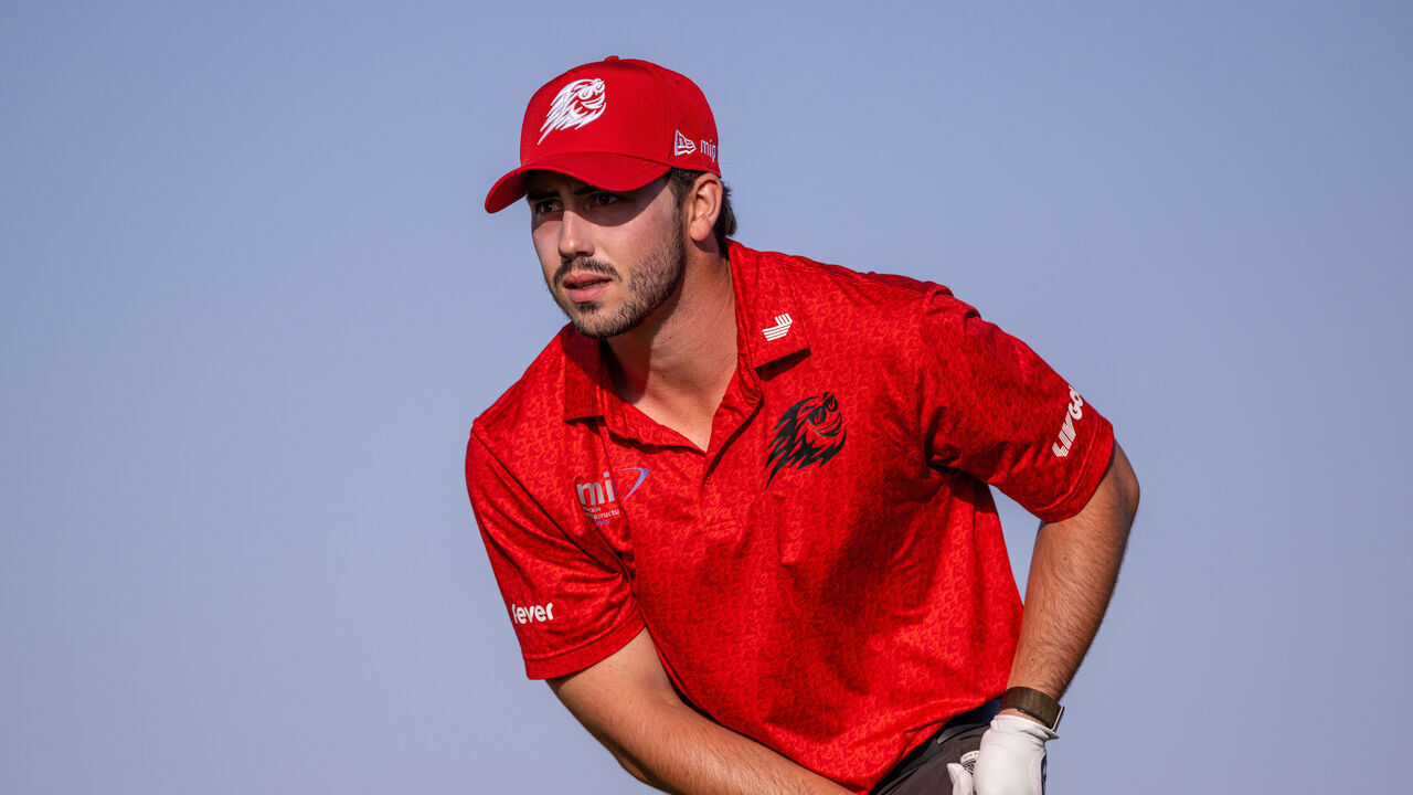 RIYADH, SAUDI ARABIA - NOVEMBER 22: Josele Ballester of Spain tees off on hole 17 during the final round of the PIF Saudi International powered by Softbank Investment Advisers at Riyadh Golf Club on November 22, 2025 in Riyadh, Saudi Arabia.