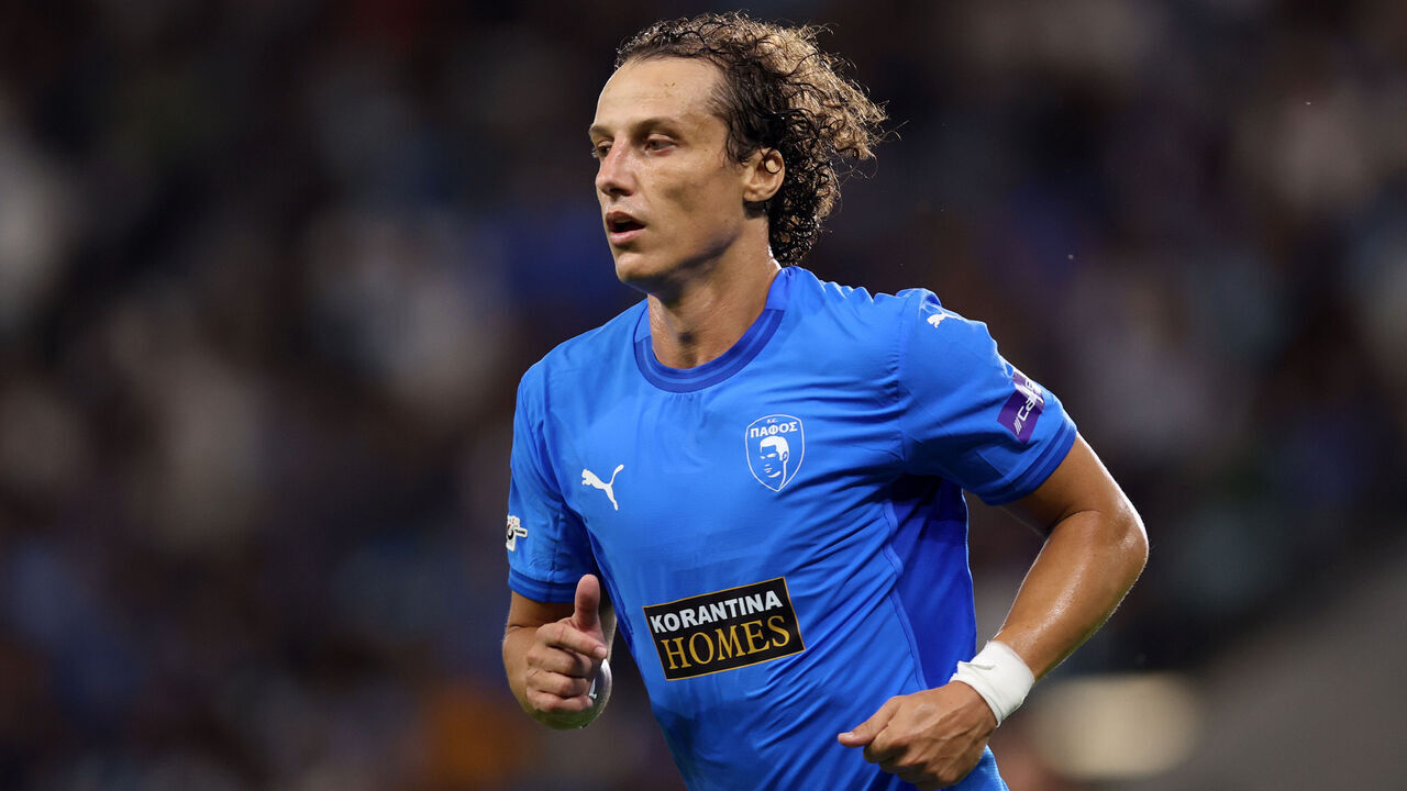 LIMASSOL, CYPRUS - SEPTEMBER 30: David Luiz of Pafos FC during the UEFA Champions League 2025/26 League Phase MD2 match between Pafos FC and FC Bayern München at Limassol Stadium on September 30, 2025 in Limassol, Cyprus.
