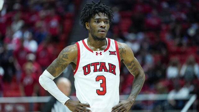 SALT LAKE CITY, UT - NOVEMBER 08: Utah Utes guard Don McHenry #3 awaits a free throw during a college basketball game between the Weber State Wildcats and the Utah Utes on November 8, 2025, at the John M. Huntsman Center in Salt Lake City, UT.
